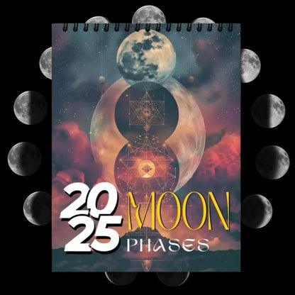 2025 Moon Calendar, Calendar, Moon Phases Calendar, Spiritual Calendar, Awakening Calendar