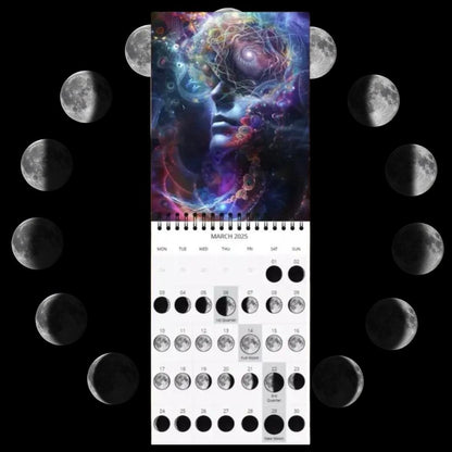 2025 Moon Calendar, Calendar, Moon Phases Calendar, Spiritual Calendar, Awakening Calendar